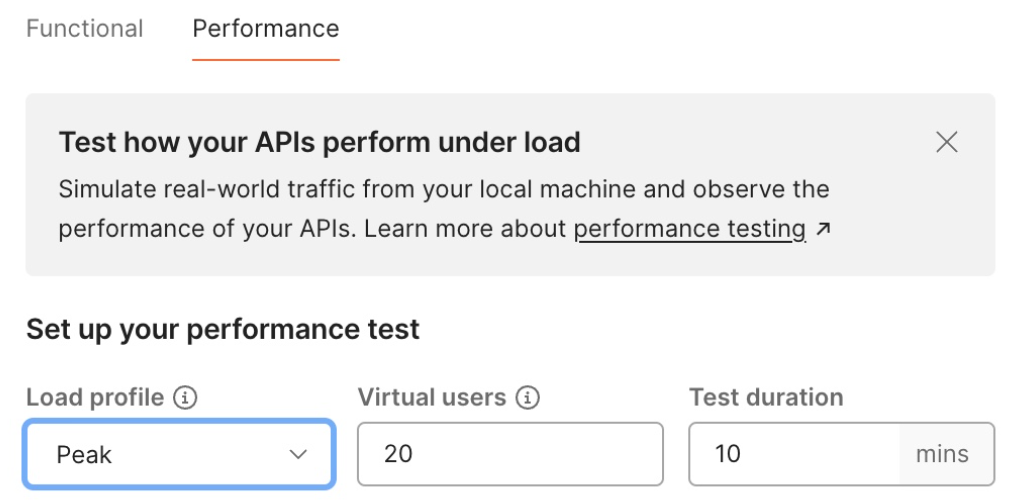 API performance testing with Postman